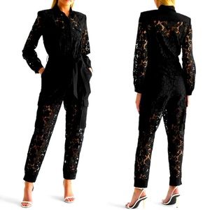 Black Lace Caro jump suit